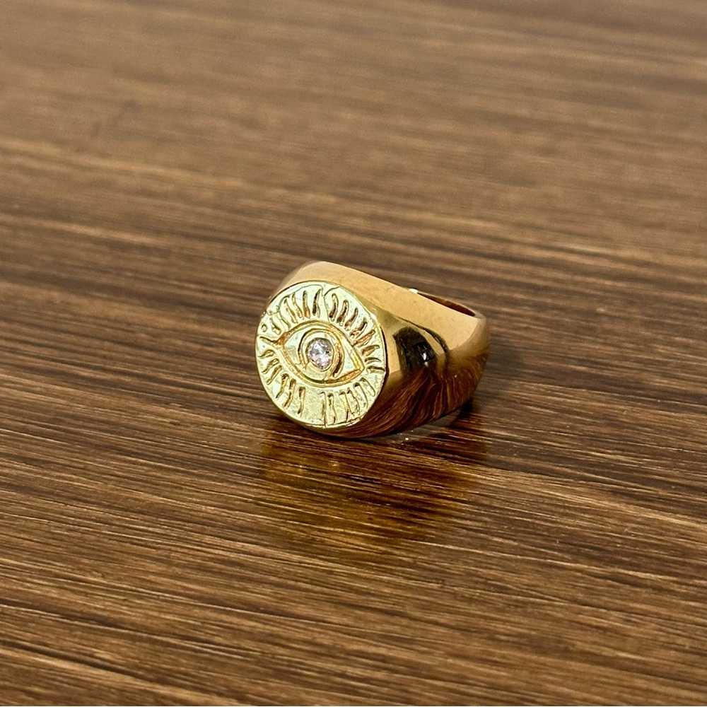 Gold Plated Eye Ring